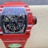 RICHARD MILLE RM035-02 Red NTPT S7 Factory 1:1 Best Edition Skeleton Dial on Red Rubber Strap RMAL1 Super Clone V6 - Best Replica Watches Store For Sale!