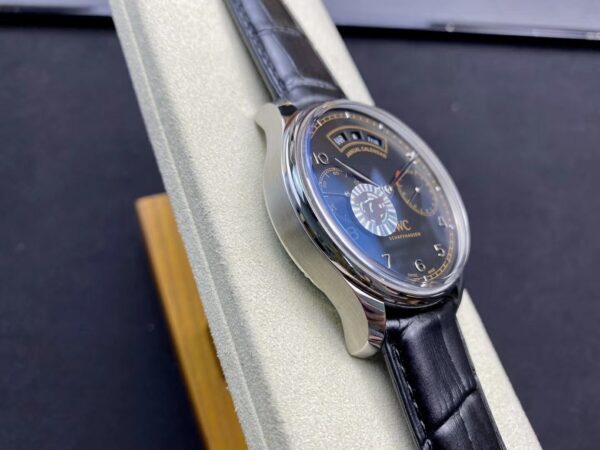 IWC Portuguese Real PR Real Annual Calendar IW503502  ZF Factory 1:1 Best Edition Black Dial on Black Leather Strap A52850 - Best Replica Watches Store For Sale!