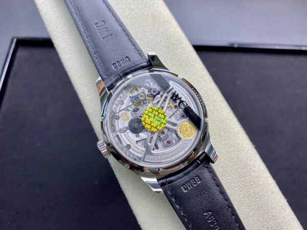 IWC Portuguese Real PR Real Annual Calendar IW503502  ZF Factory 1:1 Best Edition Black Dial on Black Leather Strap A52850 - Best Replica Watches Store For Sale!