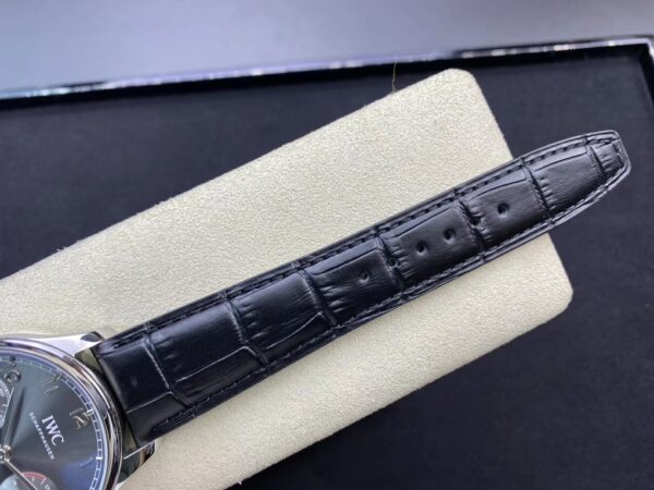 IWC Portuguese Real PR IW500106  ZF Factory 1:1 Best Edition Gray Dial on Black Leather Strap A52010 V5 - Best Replica Watches Store For Sale!