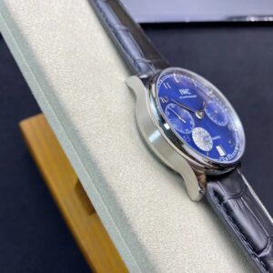 IWC Portuguese Real PR IW500710  ZF Factory 1:1 Best Edition Blue Dial on Black Leather Strap A52010 V5 - Best Replica Watches Store For Sale!