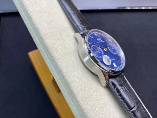 IWC Portuguese Real PR IW500710  ZF Factory 1:1 Best Edition Blue Dial on Black Leather Strap A52010 V5 - Best Replica Watches Store For Sale!