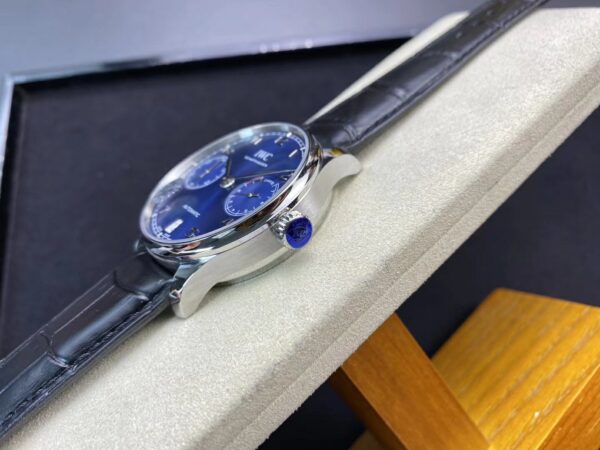 IWC Portuguese Real PR IW500710  ZF Factory 1:1 Best Edition Blue Dial on Black Leather Strap A52010 V5 - Best Replica Watches Store For Sale!