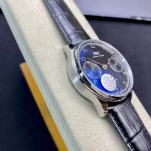 IWC Portuguese Real PR IW500107  ZF Factory 1:1 Best Edition Black Dial on Black Leather Strap A52010 V5 - Best Replica Watches Store For Sale!