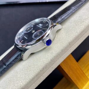 IWC Portuguese Real PR IW500107  ZF Factory 1:1 Best Edition Black Dial on Black Leather Strap A52010 V5 - Best Replica Watches Store For Sale!