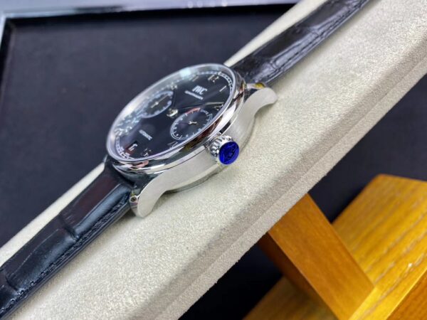 IWC Portuguese Real PR IW500107  ZF Factory 1:1 Best Edition Black Dial on Black Leather Strap A52010 V5 - Best Replica Watches Store For Sale!