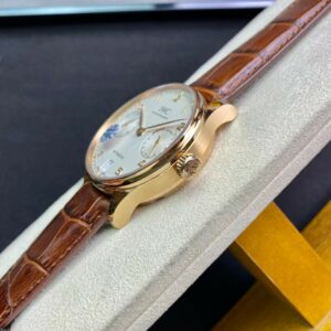 IWC Portuguese Real PR RG IW500113  ZF Factory 1:1 Best Edition White Dial on Brown Leather Strap A52010 V5 - Best Replica Watches Store For Sale!