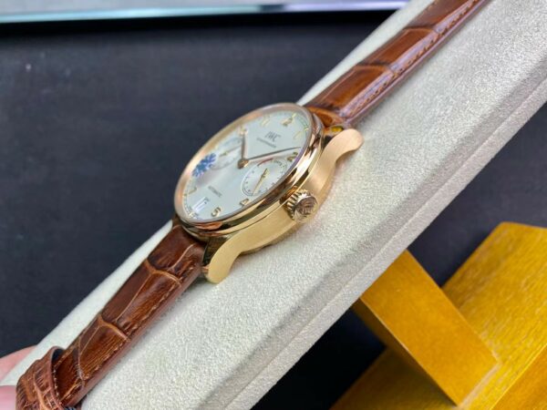 IWC Portuguese Real PR RG IW500113  ZF Factory 1:1 Best Edition White Dial on Brown Leather Strap A52010 V5 - Best Replica Watches Store For Sale!