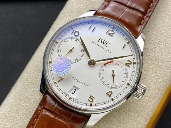 IWC Portuguese Real PR IW500704  ZF Factory 1:1 Best Edition White Dial on Brown Leather Strap A52010 V5 - Best Replica Watches Store For Sale!