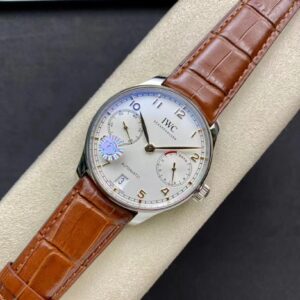 IWC Portuguese Real PR IW500704  ZF Factory 1:1 Best Edition White Dial on Brown Leather Strap A52010 V5 - Best Replica Watches Store For Sale!