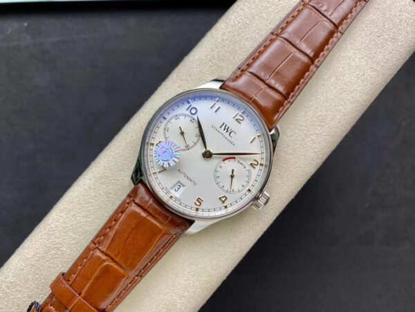 IWC Portuguese Real PR IW500704  ZF Factory 1:1 Best Edition White Dial on Brown Leather Strap A52010 V5 - Best Replica Watches Store For Sale!