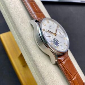 IWC Portuguese Real PR IW500704  ZF Factory 1:1 Best Edition White Dial on Brown Leather Strap A52010 V5 - Best Replica Watches Store For Sale!