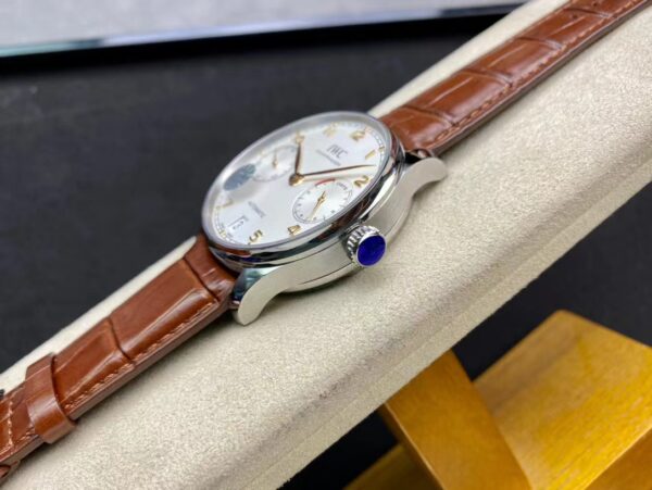 IWC Portuguese Real PR IW500704  ZF Factory 1:1 Best Edition White Dial on Brown Leather Strap A52010 V5 - Best Replica Watches Store For Sale!