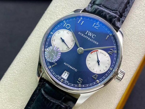 IWC Portuguese Real PR Laureus Edition IW500112  ZF Factory 1:1 Best Edition Blue Dial on Black Leather Strap A52010 V5 - Best Replica Watches Store For Sale!