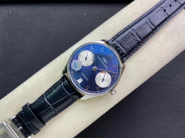 IWC Portuguese Real PR Laureus Edition IW500112  ZF Factory 1:1 Best Edition Blue Dial on Black Leather Strap A52010 V5 - Best Replica Watches Store For Sale!