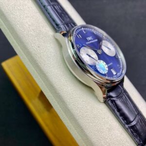 IWC Portuguese Real PR Laureus Edition IW500112  ZF Factory 1:1 Best Edition Blue Dial on Black Leather Strap A52010 V5 - Best Replica Watches Store For Sale!