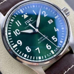 IWC Mark Mark XX IW328205 SS M+ Factory 1:1 Best Edition Green Dial on Brown Leather Strap A35111 - Best Replica Watches Store For Sale!