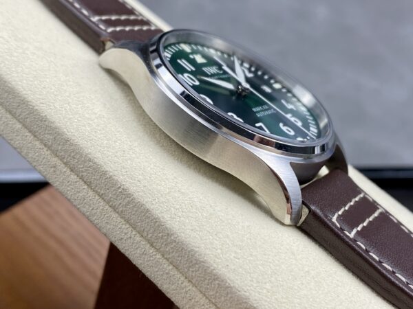 IWC Mark Mark XX IW328205 SS M+ Factory 1:1 Best Edition Green Dial on Brown Leather Strap A35111 - Best Replica Watches Store For Sale!