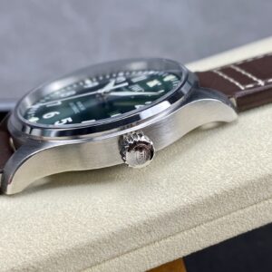 IWC Mark Mark XX IW328205 SS M+ Factory 1:1 Best Edition Green Dial on Brown Leather Strap A35111 - Best Replica Watches Store For Sale!