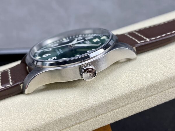 IWC Mark Mark XX IW328205 SS M+ Factory 1:1 Best Edition Green Dial on Brown Leather Strap A35111 - Best Replica Watches Store For Sale!