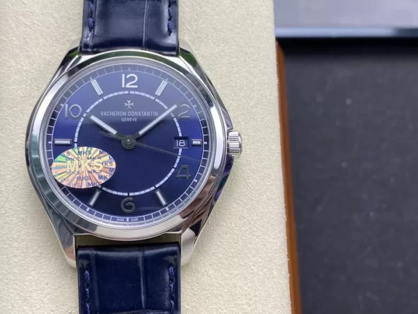Vacheron Constantin Fiftysix SS 40mm MKS Factory 1:1 Best Edition Blue Dial on Blue Leather Strap - Best Replica Watches Store For Sale!