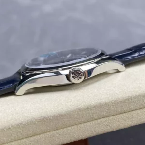 Vacheron Constantin Fiftysix SS 40mm MKS Factory 1:1 Best Edition Blue Dial on Blue Leather Strap - Best Replica Watches Store For Sale!