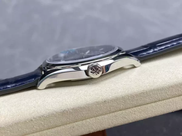 Vacheron Constantin Fiftysix SS 40mm MKS Factory 1:1 Best Edition Blue Dial on Blue Leather Strap - Best Replica Watches Store For Sale!