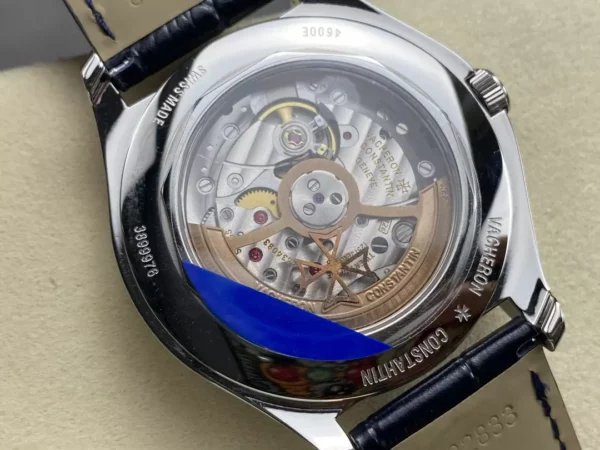 Vacheron Constantin Fiftysix SS 40mm MKS Factory 1:1 Best Edition Blue Dial on Blue Leather Strap - Best Replica Watches Store For Sale!