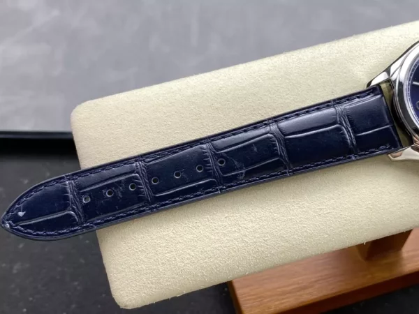 Vacheron Constantin Fiftysix SS 40mm MKS Factory 1:1 Best Edition Blue Dial on Blue Leather Strap - Best Replica Watches Store For Sale!