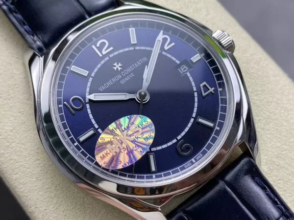Vacheron Constantin Fiftysix SS 40mm MKS Factory 1:1 Best Edition Blue Dial on Blue Leather Strap - Best Replica Watches Store For Sale!