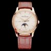 JL Master Ultra Thin Moon 1362520 RG AZ Factory 1:1 Best Edition White Dial on Brown Leather Strap A925 - Best Replica Watches Store For Sale!