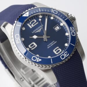 Longines Conquest L3.781.4.96.9 Blue Ceramic Bezel SS  ZF Factory 1:1 Best Edition Blue Dial on Blue Rubber Strap A2824 - Best Replica Watches Store For Sale!