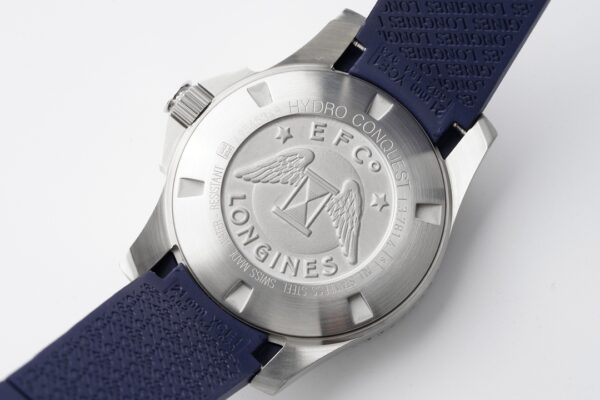 Longines Conquest L3.781.4.96.9 Blue Ceramic Bezel SS  ZF Factory 1:1 Best Edition Blue Dial on Blue Rubber Strap A2824 - Best Replica Watches Store For Sale!