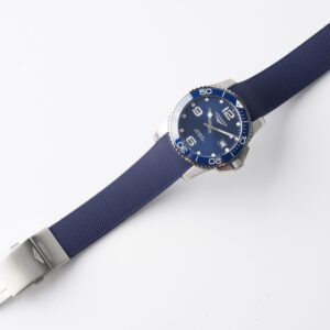 Longines Conquest L3.781.4.96.9 Blue Ceramic Bezel SS  ZF Factory 1:1 Best Edition Blue Dial on Blue Rubber Strap A2824 - Best Replica Watches Store For Sale!
