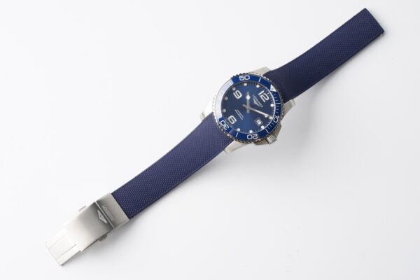 Longines Conquest L3.781.4.96.9 Blue Ceramic Bezel SS  ZF Factory 1:1 Best Edition Blue Dial on Blue Rubber Strap A2824 - Best Replica Watches Store For Sale!