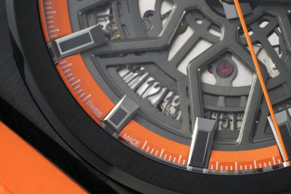 ZENITH Defy Classic  PVD LF Factory 1:1 Best Edition Skeleton Orange Dial on Orange Rubber Strap A2892 V2 - Best Replica Watches Store For Sale!