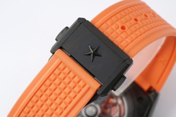ZENITH Defy Classic  PVD LF Factory 1:1 Best Edition Skeleton Orange Dial on Orange Rubber Strap A2892 V2 - Best Replica Watches Store For Sale!