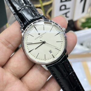 VC Patrimony 81180/000P-9332 SS Mks Factory 1:1 Best Edition White Dial on Black Leather MIYOTA 9039 - Best Replica Watches Store For Sale!