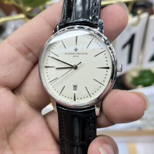 VC Patrimony 81180/000P-9332 SS Mks Factory 1:1 Best Edition White Dial on Black Leather MIYOTA 9039 - Best Replica Watches Store For Sale!