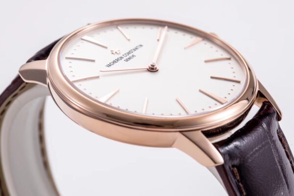 VC Patrimony 81180/000R-9159 RG Mks Factory 1:1 Best Edition White Dial on Brown Leather MIYOTA 9039 - Best Replica Watches Store For Sale!