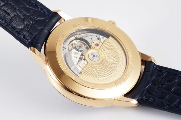 VC Patrimony Date 85180/000R-9166 RG  PPF Factory 1:1 Best Edition Blue Dial on Blue Leather Strap MIYOTA 9015 - Best Replica Watches Store For Sale!