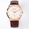 JL Master Ultra Thin Small Second 1352520 RG  ZF Factory 1:1 Best Edition White Dial on Brown Leather Strap A896 - Best Replica Watches Store For Sale!