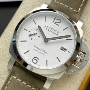 Panerai PAM1394 Luminor Marina 42mm VS Factory1:1 Best Edition White Dial on Brown Asso Strap P.9010 - Best Replica Watches Store For Sale!