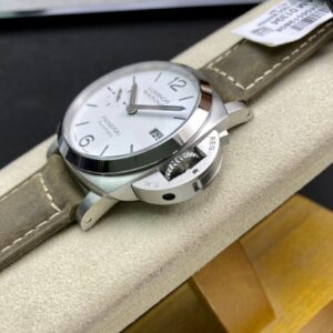 Panerai PAM1394 Luminor Marina 42mm VS Factory1:1 Best Edition White Dial on Brown Asso Strap P.9010 - Best Replica Watches Store For Sale!