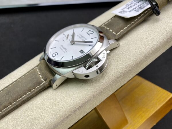 Panerai PAM1394 Luminor Marina 42mm VS Factory1:1 Best Edition White Dial on Brown Asso Strap P.9010 - Best Replica Watches Store For Sale!
