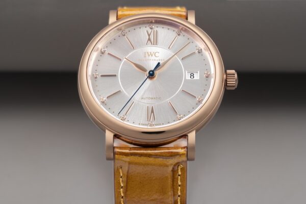 IWC Portofino Automatic 37mm IW458116 RG V7 Factory 1:1 Best Edition White Dial on Light Brown Leather Strap A2892 - Best Replica Watches Store For Sale!