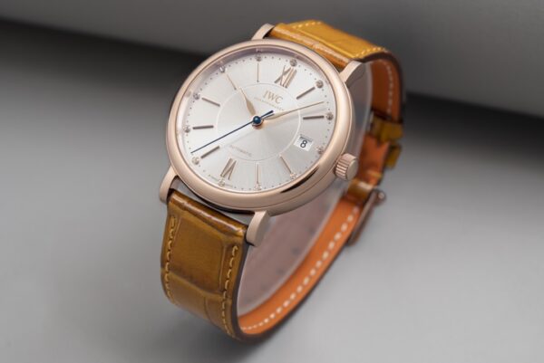 IWC Portofino Automatic 37mm IW458116 RG V7 Factory 1:1 Best Edition White Dial on Light Brown Leather Strap A2892 - Best Replica Watches Store For Sale!