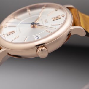 IWC Portofino Automatic 37mm IW458116 RG V7 Factory 1:1 Best Edition White Dial on Light Brown Leather Strap A2892 - Best Replica Watches Store For Sale!