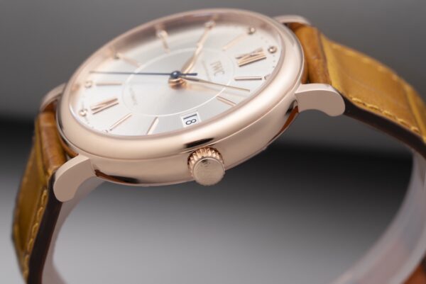 IWC Portofino Automatic 37mm IW458116 RG V7 Factory 1:1 Best Edition White Dial on Light Brown Leather Strap A2892 - Best Replica Watches Store For Sale!