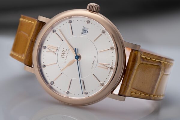 IWC Portofino Automatic 37mm IW458116 RG V7 Factory 1:1 Best Edition White Dial on Light Brown Leather Strap A2892 - Best Replica Watches Store For Sale!